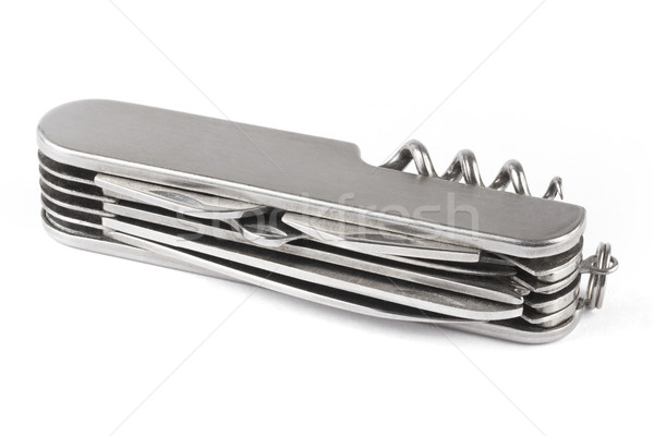Pocket knife over white Stock photo © lucielang