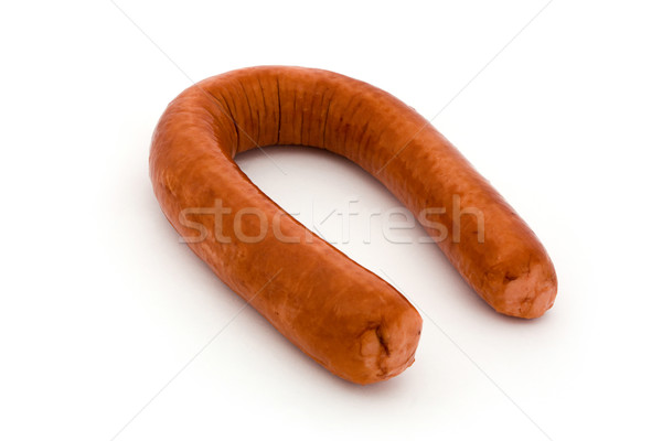 Smoked sausage over white Stock photo © lucielang