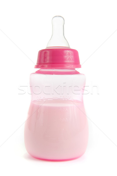 Pink babies bottle on white Stock photo © lucielang