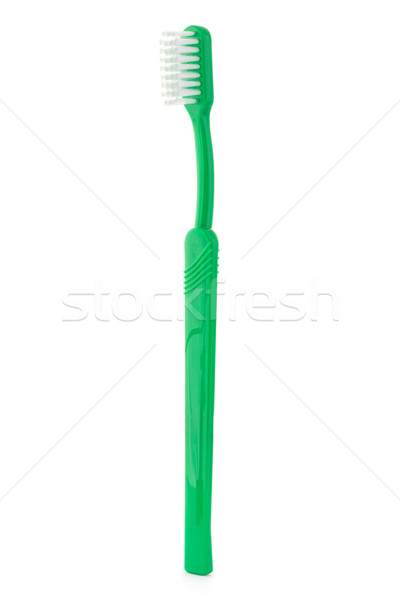 [[stock_photo]]: Vert · brosse · à · dents · blanche · brosse · plastique · dentaires