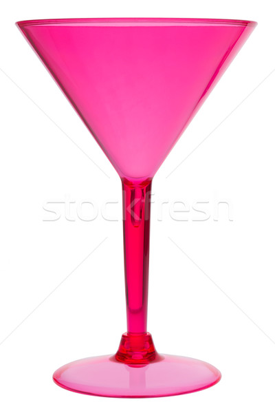 Pink martini glass on white Stock photo © lucielang