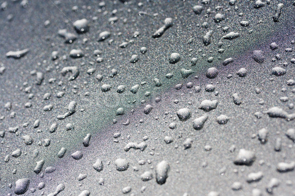 Stock foto: Wassertropfen · Silber · Glas · Hintergrund · Metall · Regen