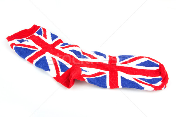 Flaga brytyjska biały niebieski tkaniny czerwony Zdjęcia stock © lucielang