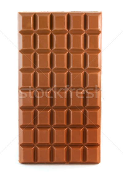 Milk chocolate bar over white Stock photo © lucielang