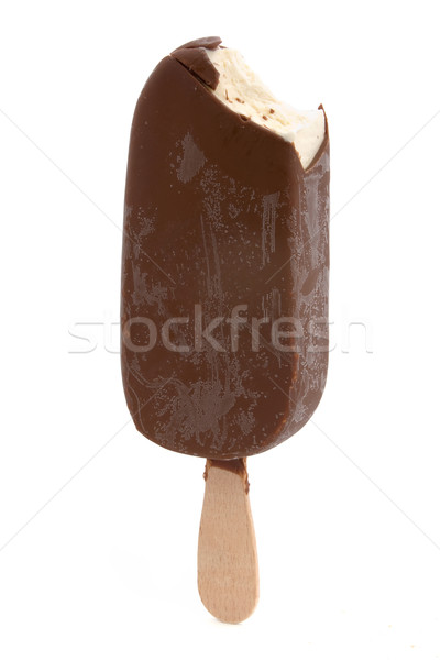 Chocolate covered ice-cream with missing bite Stock photo © lucielang