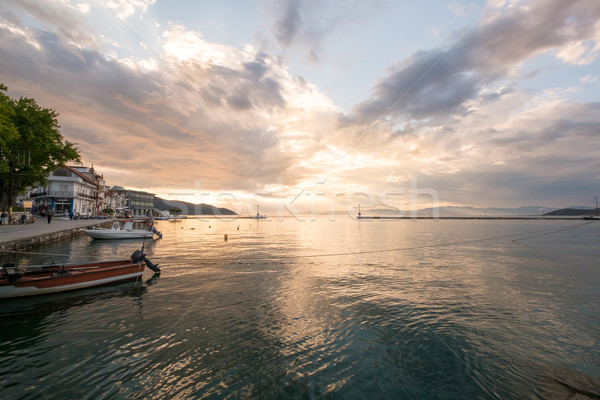 Foto d'archivio: Tramonto · greco · porta · bella · città · acqua