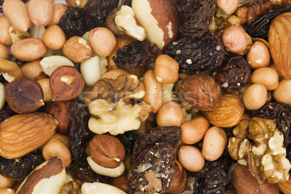 Background of mixed nuts and dried fruits Stock photo © lucielang