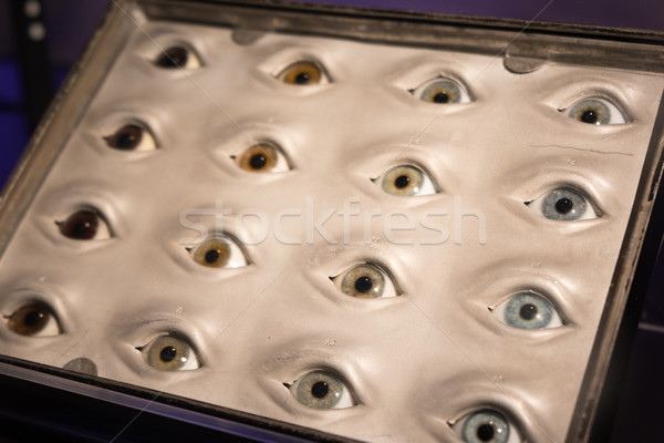 üveg szemek kirakat absztrakt zöld fehér Stock fotó © lucielang