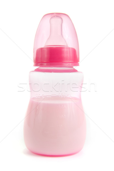 Rózsaszín babák üveg fehér fél tele Stock fotó © lucielang
