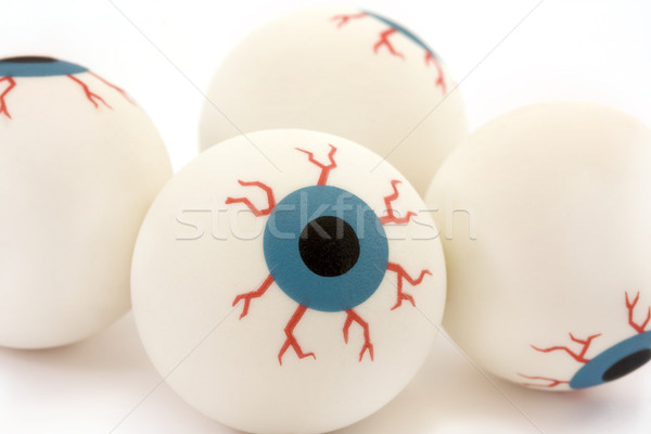 Background of rubber toy eyeballs isolated on white Stock photo © lucielang