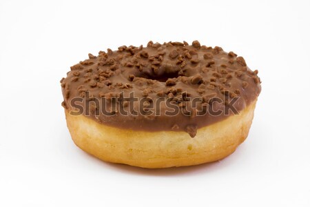 Chocolate doughnut over white. Stock photo © lucielang