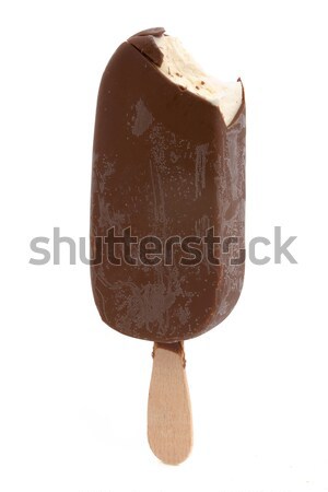 Chocolate covered ice-cream over white Stock photo © lucielang