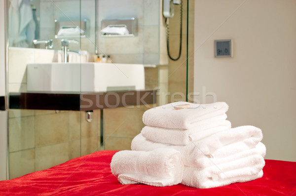 Bathroom in five star hotel Stock photo © luckyraccoon