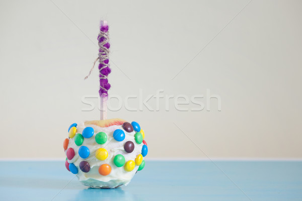 Foto stock: Dulce · verde · manzana · colorido · cubierto