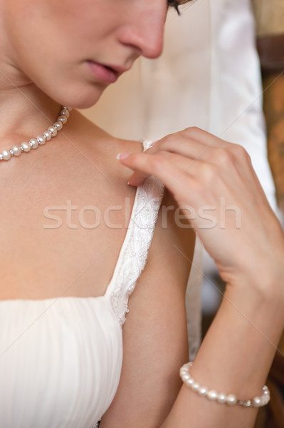 Portrait of beautiful bride Stock photo © luckyraccoon