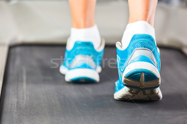 Stockfoto: Vrouw · lopen · tredmolen · gymnasium · winter · trein