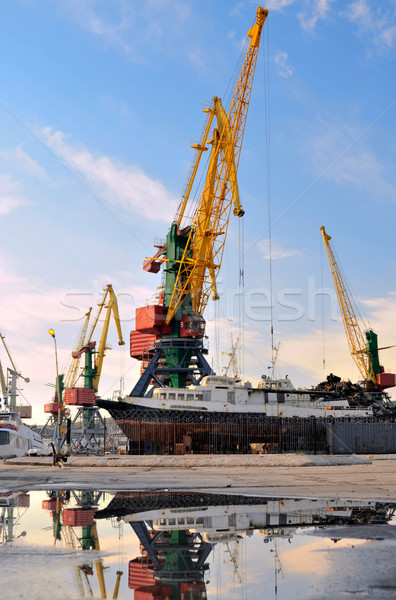 The large industrial crane for cargo  Stock photo © luckyraccoon