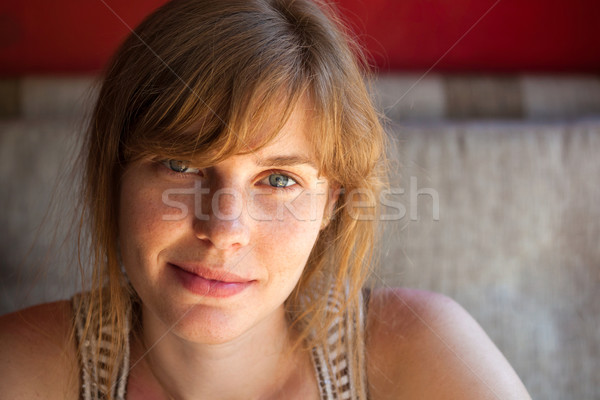 Portrait of a beautiful girl with freckles. Stock photo © luckyraccoon