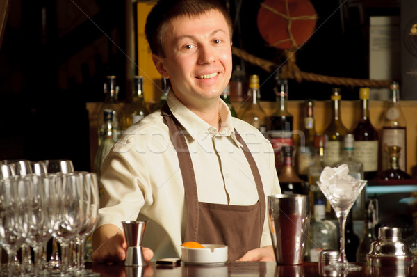 Foto stock: Barman · trabalhar · negócio · cerveja · restaurante · bar