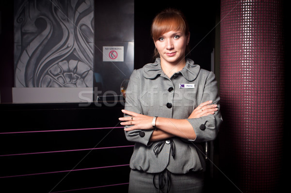 Receptionist hotel giovani sorridere donne lavoro Foto d'archivio © luckyraccoon