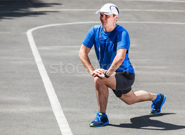 Masculino corredor exercício esportes corpo Foto stock © luckyraccoon