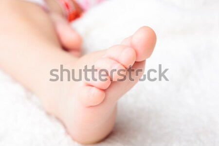 Csinos lábak fehér puha borító szeretet Stock fotó © luckyraccoon