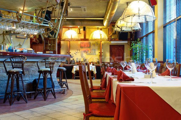 Italian restaurant with a traditional interior  Stock photo © luckyraccoon