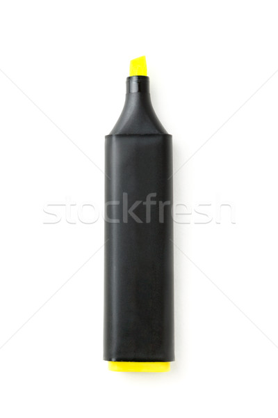 Citromsárga szövegkiemelő izolált fehér toll festék Stock fotó © luckyraccoon