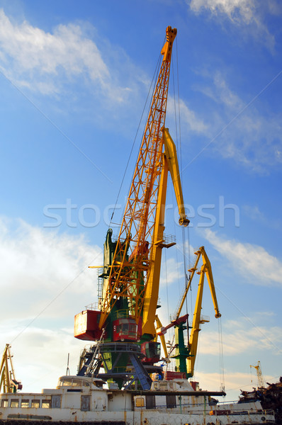 The large industrial crane for cargo  Stock photo © luckyraccoon