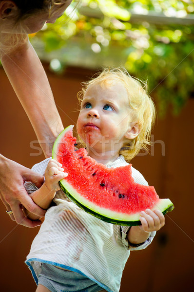 Bebé melón cute delicioso agua Foto stock © luckyraccoon