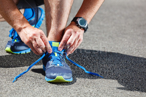 Runner scarpe da corsa pronto eseguire strada sport Foto d'archivio © luckyraccoon