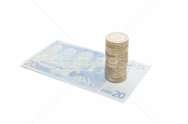 Ahorro dinero billetes aislado blanco negocios Foto stock © luiscar