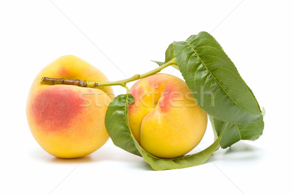 新鮮な 桃 孤立した 白 食品 ストックフォト © luiscar