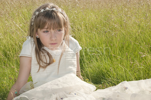 Girl communion dress Stock photo © luiscar