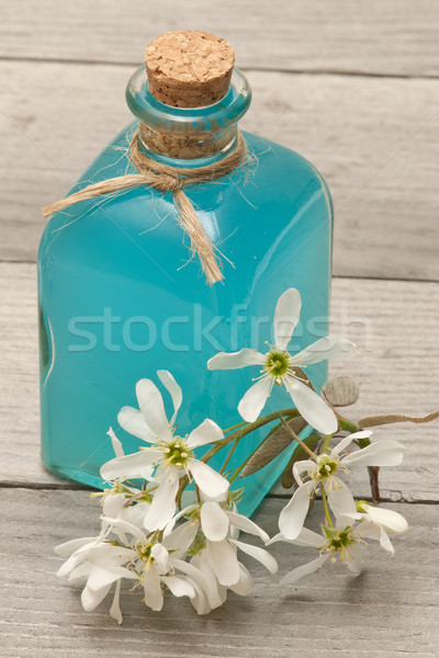 Fürdő csendélet olajok virágok egészség kék Stock fotó © luiscar