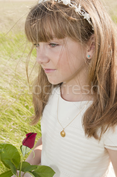 Girl communion dress Stock photo © luiscar