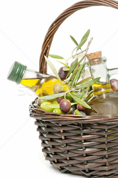 Azeitonas fresco branco negócio comida saúde Foto stock © luiscar