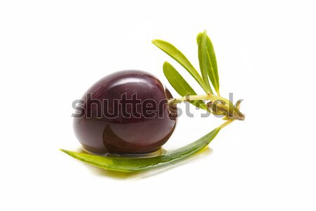 macro of a fresh olives bathed in olive oil Stock photo © luiscar