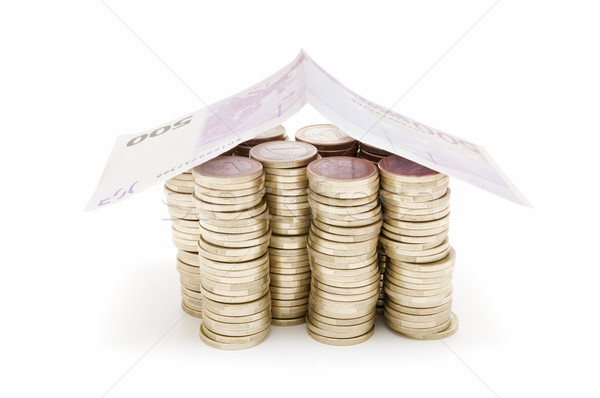 Speichern Geld Banknoten isoliert weiß Business Stock foto © luiscar