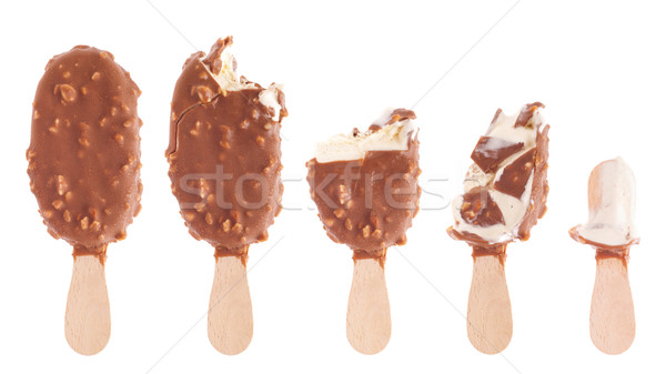 Chocolate ice cream being eaten up Stock photo © luissantos84