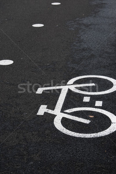 Stock photo: Bicycle lane