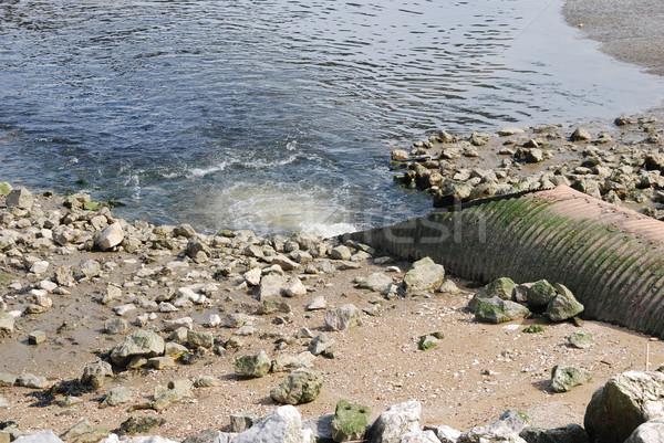 Eaux usées sale eau océan grand pipe [[stock_photo]] © luissantos84