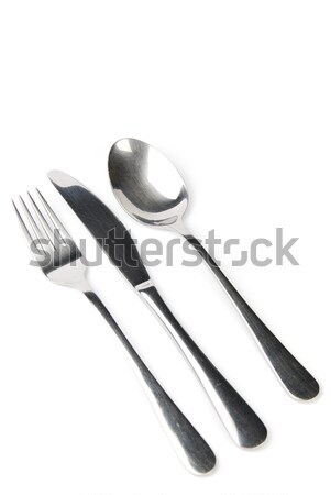 Stock photo: Fork, knife and spoon