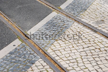 Trottoir mooie stenen trottoir straat Stockfoto © luissantos84