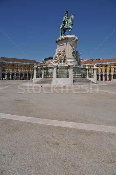 Statue of King Jose in Lisbon Stock photo © luissantos84