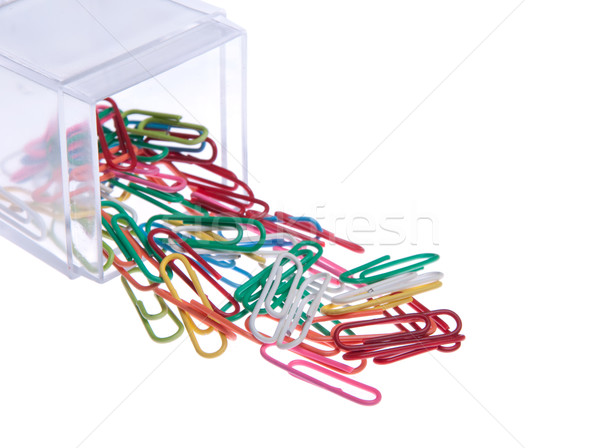 Stockfoto: Papier · gekleurd · buiten · plastic · vak · geïsoleerd