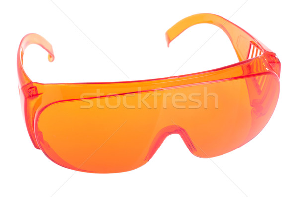 Gafas de seguridad naranja salud cruz infección Foto stock © luissantos84