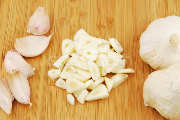 Garlic preparation ways on a cutting board Stock photo © luissantos84