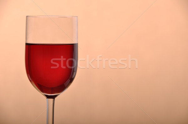Szkła wino czerwone elegancki brązowy drewna Zdjęcia stock © luissantos84