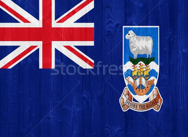 Falklandy banderą przepiękny malowany drewna deska Zdjęcia stock © luissantos84